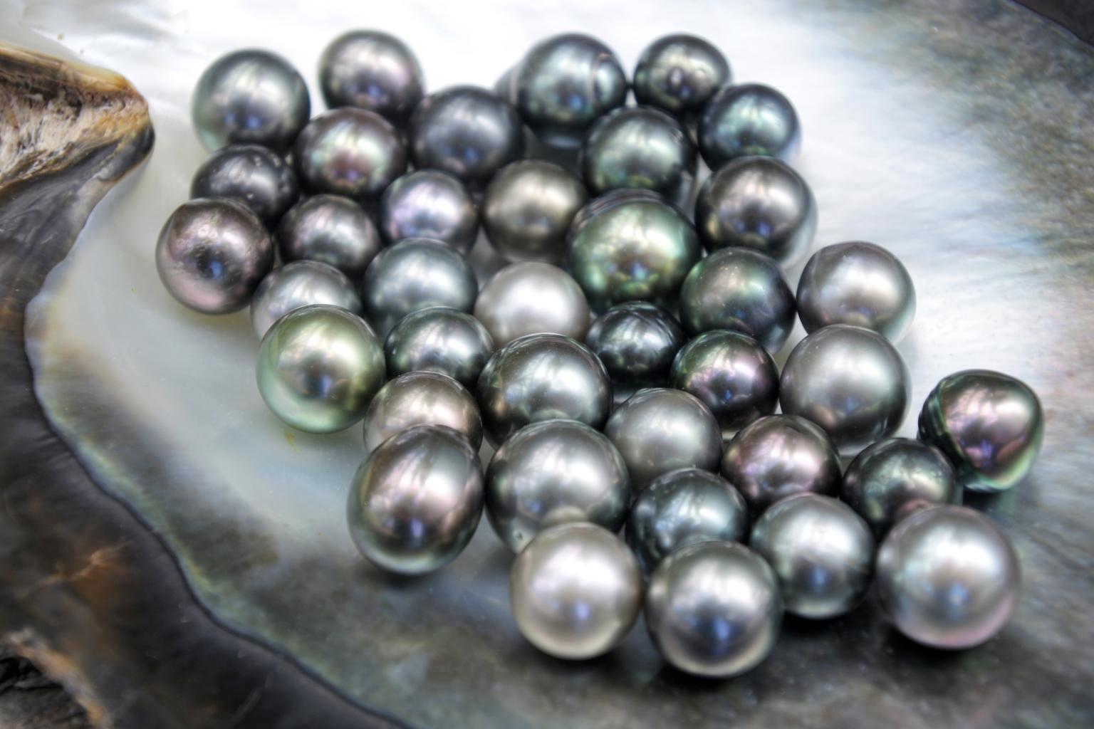 Tahitian black pearls